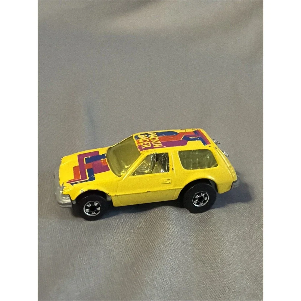 Vintage 1977 Hot Wheels PACKIN PACER Yellow AMC Blackwalls - Mattel Hong Kong